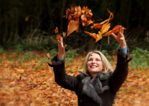 throwing leaves